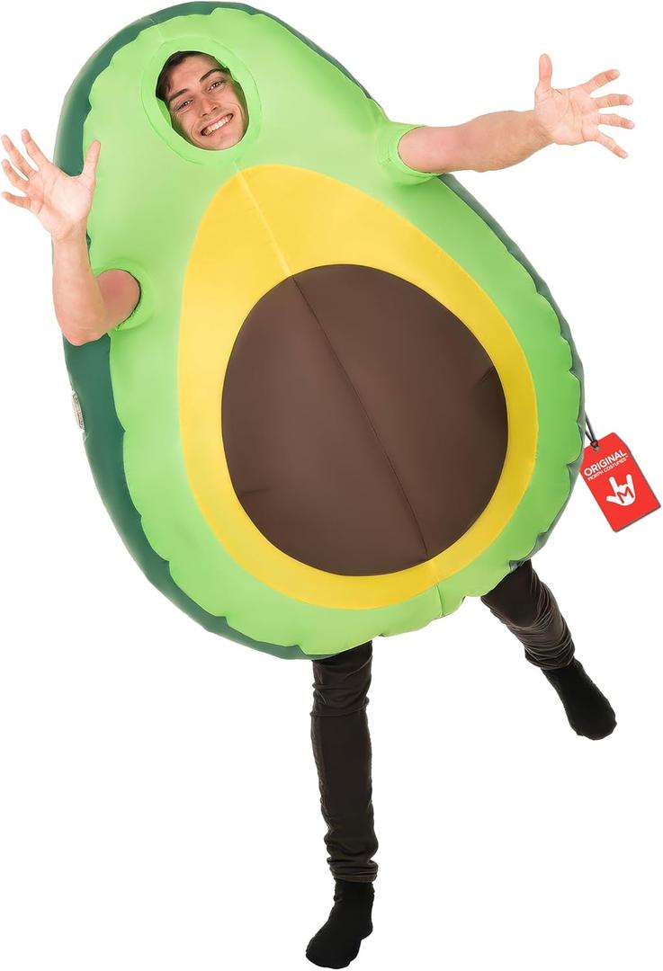 Morph Inflatable Avocado Costume Adult, Avocado Costume Men, Fruit Halloween Costumes Adult, Inflatable Food Costume