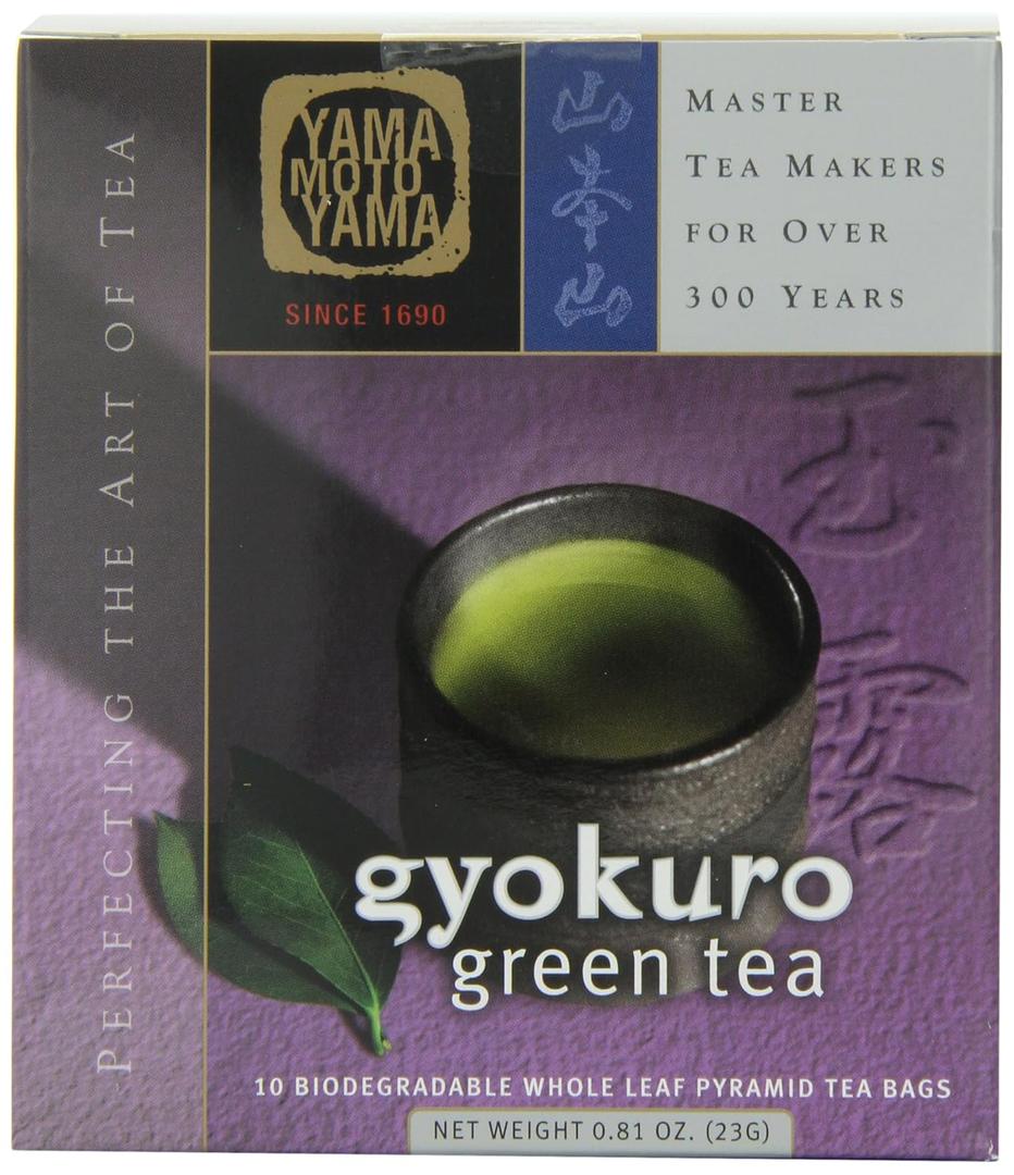 Yamamotoyama Gyokuro Pyramid Green Tea Bag, 10 ct. Box (Pack of 2) (EXP 03/20/27)