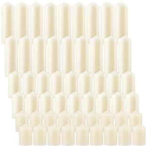 MTLEE 54 Pack Dripless Pillar Candles 3"/4"/6" Unscented Candles Bulk Smokeless Fireplace Assorted Size for Home Wedding Birthday Dinner Holiday Party Decoration (Ivory White)