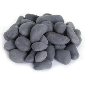 20LB Stones Pebbles River Rocks, 100% Natural Hand-Picked Premium Decorative Pebbles, Ideal for Garden Landscaping, Home Decor, Aquariums, Painting, Crafting and Gifts (Black, 20 Pounds)
