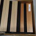 NeatiEase Wood Slat Wall Panels, 4-Piece 96" x 12.6", Soundproof & Noise Cancelling, Acoustic Wall Panels (Black)