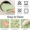 hyha Couch Covers for Dogs Washable, Non Slip Plush Dog Sofa Protectors, Fuzzy Pet Couch Covers for 3 Cushion Sofa Pet Friendly (Green, 27.6" x 88")