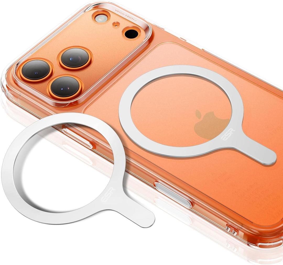 ESR Magnetic Ring 360 (HaloLock), Compatible with MagSafe Ring, Universal Magnetic Conversion Kit Compatible with MagSafe Sticker, for iPhone 15/14/13/12/11, Galaxy S23/S22/S21 and More, 2 Pack, White