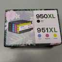 950XL 951XL Combo Compatible for HP 950 XL 951 XL Ink Cartridge Replacement for HP OfficeJet Pro 8600 8610 8620 8100 8630 8660 8640 8615 76DW 251DW (1 Black, 1 Cyan, 1 Magenta, 1 Yellow)