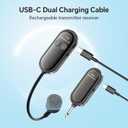 Wireless Microphone Headset, 2.4G Head Microphones System, USB-C Charging, 100ft Range, Mic for Speakers Voice Amplifier PA System Teaching Fitness Instructor Tour Guide