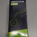 Cordless Electric Scissors: 4V Rechargeable Rotary Cardboard Cutter, 3000mAh Battery, with LED Light & Safety Lock, 2 Blades, Electric Box Cutter for Fabric Carpet Carton Plastic Leather Cloth (Green)