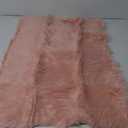 Goolela Pink Fluffy Fur Rug Fuzzy Furry Faux Sheepskin Pink Carpet 2x3 for Girls Bedroom Bedside Playroom Small Decor Cute Plush Washable Rectangle