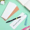 3 x Bookmarks Craft Bookmarks with Colorful DIY Wooden String Kit for Painting Scrapbooking Gift Tags Journals Stationery 12 Blank Wood Creative Bookmark Making Set for Adults Artists Party Favors