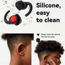 SUPCEAT Ear Plugs for Sleeping - Noise Reduction Soft Silicone Earplugs, 2 Pairs Reusable Hearing Protection Earplugs for Noise Sensitivity, Sleep, Snore, Travel, Sound Reduction Noise Cancelling - Black