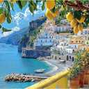 MINIWAN 1000 Piece Amalfi Coast Puzzle, Premium Jigsaw Puzzle for Adults, Rustic Style Mediterranean Coastal Landscape Puzzle, 27.5 x 19.7 Inches