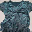 Simplee Women’s V Neck Velvet Maxi Dress Short Sleeve Empire Waist Long Formal Dress for Wedding Guest XL