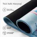Virora Blue Mahjong Mat with Rules, American Mahjong Mat, 3MM Non-Slip Rubber Noise Reduction Mah Jongg Pad, 32.7x32.7in Rolled No Creases Waterproof Mahjong Table Cloth for Mah Jong & Card Games