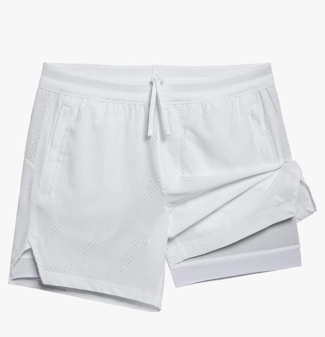 MAAMGIC Men's 2 in 1 Gym Shorts 5 Inch Athletic Tennis Shorts Stretch Workout Running Shorts with Liner Size M