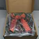 DiliComing 16-Inch Pre-Lit Winter Wreath - Large Christmas Door Wreath, Front Door & Window Decorations (Led Red)