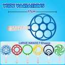 Bubble Wands for Kids - Giant Bubble Wand Set with Tray, Outdoor Toy for Kids, 11 Pcs Large Ring Kit with Mix Solution