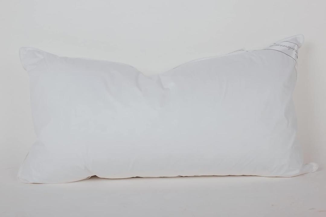 King Size Goose Down Feather Hotel Collection Bed Pillow for Sleeping for Back, Stomach or Side Sleepers King Size(20x36IN) White 1 Pack