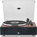 Record Player with Speaker, Vinyl Record Turntable with Magnetic Cartridge for Home Decoration and Entertainment, Vinyl Record Player Suitable for Christmas or Birthday Gift (Rosewood)