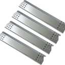 Direct Store Parts DP130 (4-Pack) Stainless Steel Heat Shield 14 9/16" x 3 3/8" Replacement for Sunbeam, Nexgrill, Grill Master, Charbroil, Kitchen Aid, Members Mark, Uberhaus Gas Grills