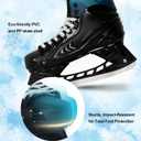 2 x Nattork Ice Hockey Skates for Men, Women, Youth Stainless Steel Blades Lightweight & Durable for Superior Ankle Support and Agile Skating with Coolmax Fabric