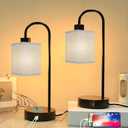 Ruiever Square Lampshades Set of 2, Linen Lampshades L6.3"x W6.3" x H9.84" High, Easy Assembly Replacement Fabric Shades for Table Lamps Floor Lamps, Gray Color Shade