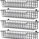 Spice Rack Organizer Wall Mount, Spice Organization Storage Shelf for Cabinet Door, 4 Packs Wall Spice Rack Saving Space for Kitchen, Black