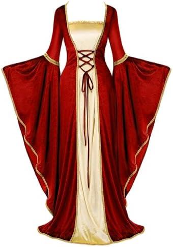 Spooktacular Creations Renaissance Costume Women, Velvet Medieval Dress for Women, Irish Renaissance Dress for Halloween XXL
