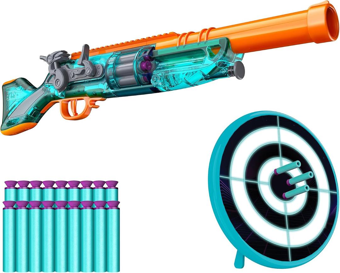 Dart Zone Retroshot Renegade Blaster with Target and 18 Suction Darts