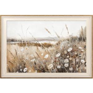 ASTRDECOR Framed Vintage Wall Art Home Decor, Farmhouse Decor Wall Art Autumn Country Wildflower Field Nature Canvas Art Wall Decor Living Room, Vintage Oil Painting Botanical Wall Print-16''x24''