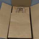 BagDream Gift Bags 8x4.25x10.5 100Pcs Brown Paper Gift Bags with Handles Bulk for Wedding, Party Favor, Grocery, Shopping, Retail, Merchandise Medium Kraft Paper Sacks