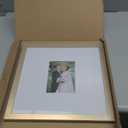 Americanflat 14x14 Wedding Signature Frame with Shatter-Resistant Glass - Use as 5x7 Frame with Mat or Display 14x14 Photos Without Mat - Signature Collection - Autograph Frames for Wall - Gold