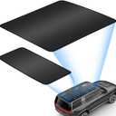 Glass Roof Sunshade for R1S, Sunroof Covers Compatible with Rivian R1S Accessories 2022 2023 2024, UV Blocking Heat Insulation Sun Shade for 1st, 2nd and 3 Row - 2PCS (Black)