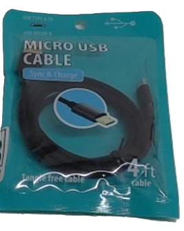 4Ft Micro USB Cable Sync & Charge, Pack Of 3