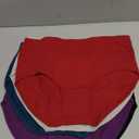 ANNYISON Womens Underwear, Soft Cotton High Waist Breathable Solid Color Briefs Panties for Women, Size Medium, 5 Pieces