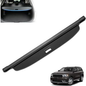 MIALUTY® Cargo Cover for 2011-2026 Dodge Durango 2nd Row (Not for R/T) Retractable Trunk Cover Durango Accessories Anti-Peeping Privacy Screen,Trunk Luggage Shield Shade Carbon Fiber Texture