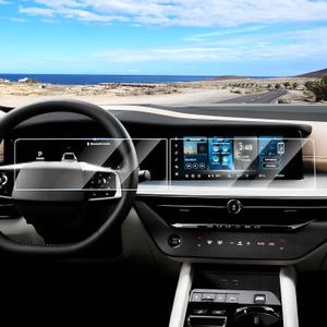 Canvcle 2PCS Screen Protector for 2025 2026 Nissan Murano 12.3 Inch Navigation + 12.3 Inch Dash Screen, Tempered Glass Touchscreen Protector Navigation Screen Cover Protective Film