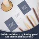 52 Positive Affirmation Cards for Women - Classic Blue Motivation Cards Size 4x5in with Display Stand - Mindful Affirmations to Daily Growth Challenges & Inspiration - Mindfulness & Self Care Gift for Women