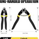 DISEN Wire Cutters Heavy Duty Cutting Up to 3/16", Metal Cable Cutters for Fence Thick Wire, Safety Lock, Spring Loaded, Non-slip Matte Handle, Chrome Vanadium Steel Jaw