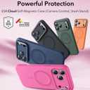 ESR Silicone Case for iPhone 17 Pro Max, Built-in Camera Stash Stand Compatible with MagSafe, Military-Grade Drop Protection Magnetic Phone Case for iPhone 17 Pro Max, Cloud Series, Rosy Pink