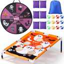 HyDren 22 Pcs Halloween Toss Game Bean Bag Toss Game Pumpkin Ghost Skeleton Dart Board Throwing Sporting Dart Board with Balls for Student Adults Yard Indoor Outdoor Halloween Party Activity