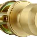 Leydebong Classic Gold Passage Door Knob - Satin Brass Interior/Hallway/Closet Door Knob (Pack of 1)