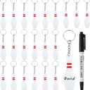 Acrylic Bowling Pin Keychains Bowling Party Favors Carnival Reward Gifts Party Bag Gift Fillers Sports Souvenir with Marker for DIY Writing