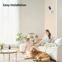 Indoor Surveillance Home Security Camera, 2-Way Audio, Night Vision, Smart AI Human Detection, App Control, Cloud Storage (Sold Separately), USB Wired Power Supply