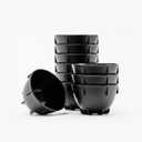 BARISTA HUSTLE Black Coffee Cupping Bowls 200ml - Stackable Heat-Preserving Cups - Premium Material Ideal for Coffee Tasting, High-Density Polyethylene for Zero Taste Interference - Set of 12