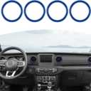 RT-TCZ for Wrangler JL Dash Air Vents Cover Trim Stickers Blue for Jeep Wrangler JL JLU Gladiator JT 2018-2023 Blue Interior Accessories 4pcs
