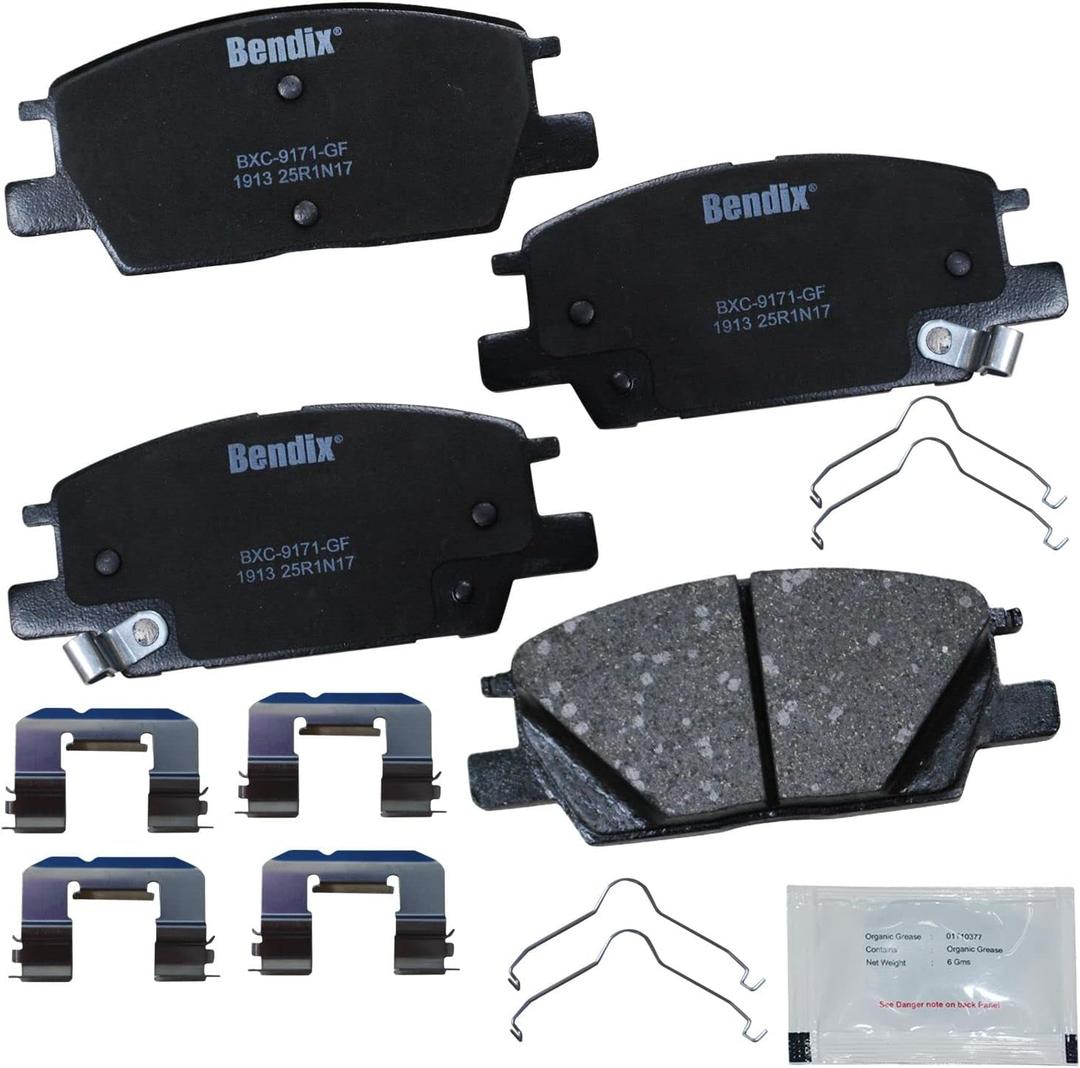 Bendix Priority1 CFC1913 Ceramic Front Brake Pads for Buick LaCrosse 2019-2017, Regal Sportback 2020-2018, Regal TourX 2020-2019, Chevrolet Equinox 2020-2018, Malibu 2020-2016, GMC Terrain 2020-2018