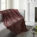 Crafted by Catherine Mauve Heavyweight Chenille Throw 50" x 60" Hand Wash Only
