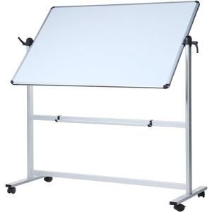 VIZ-PRO Double-Sided Magnetic Mobile Whiteboard, 60 x 48 Inches, Rolling Dry Erase Board Easel Stand on Wheels with Aluminium Frame for School Office Home 5' x 4'