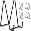 Hoewina 5 Pack 8 Inch Plate Stands for Display, Plate Holder Display Stands, Metal Frame holder stand for Book, Picture, Decorative Plate, Photo and Platter, Tabletop Art