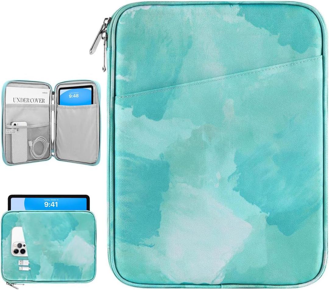 Dadanism 9-11 Inch Tablet Sleeve Bag Carrying Case for iPad (A16) 11th Gen 11", iPad 10th Gen 10.9" Air 5/4, i-Pad Air/Pro 11", i-Pad 9/8/7th, Galaxy Tab A9+ Plus 11",reMarkable 2 10.3",Sea salt green