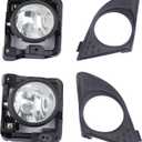 Dasbecan 33900TL0A01 Fog Lights Housings Shell with Bulbs and Wiring Harness Kit Front Bumper LED Fog Bulbs Compatible with Honda Acura TSX 2009 2010 Replaces 33950-TL0-A01 33950TL0A01 2 Pack